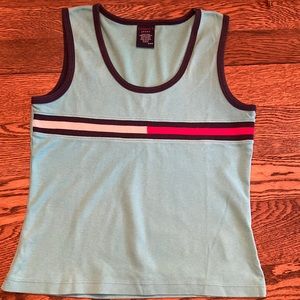 Turquoise 100% Cotton Sleeveless Top